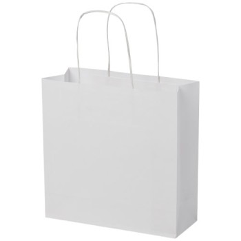 Shopper in carta kraft da 120g/m2 con manici intrecciati - piccolo Gadget.it