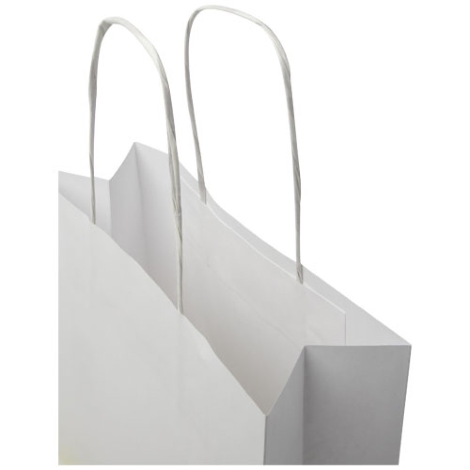 Shopper in carta kraft da 120g/m2 con manici intrecciati - piccolo Gadget.it