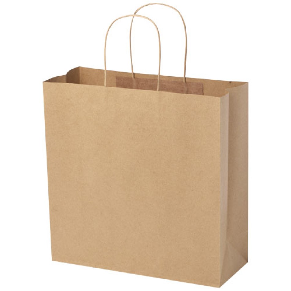 Shopper in carta kraft da 120g/m2 con manici intrecciati - XL  Gadget.it