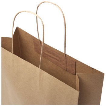 Shopper in carta kraft da 120g/m2 con manici intrecciati - XL  Gadget.it