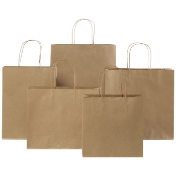 Shopper in carta kraft da 120g/m2 con manici intrecciati - XL  Gadget.it