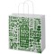 Shopper in carta kraft da 120g/m2 con manici intrecciati - XL 