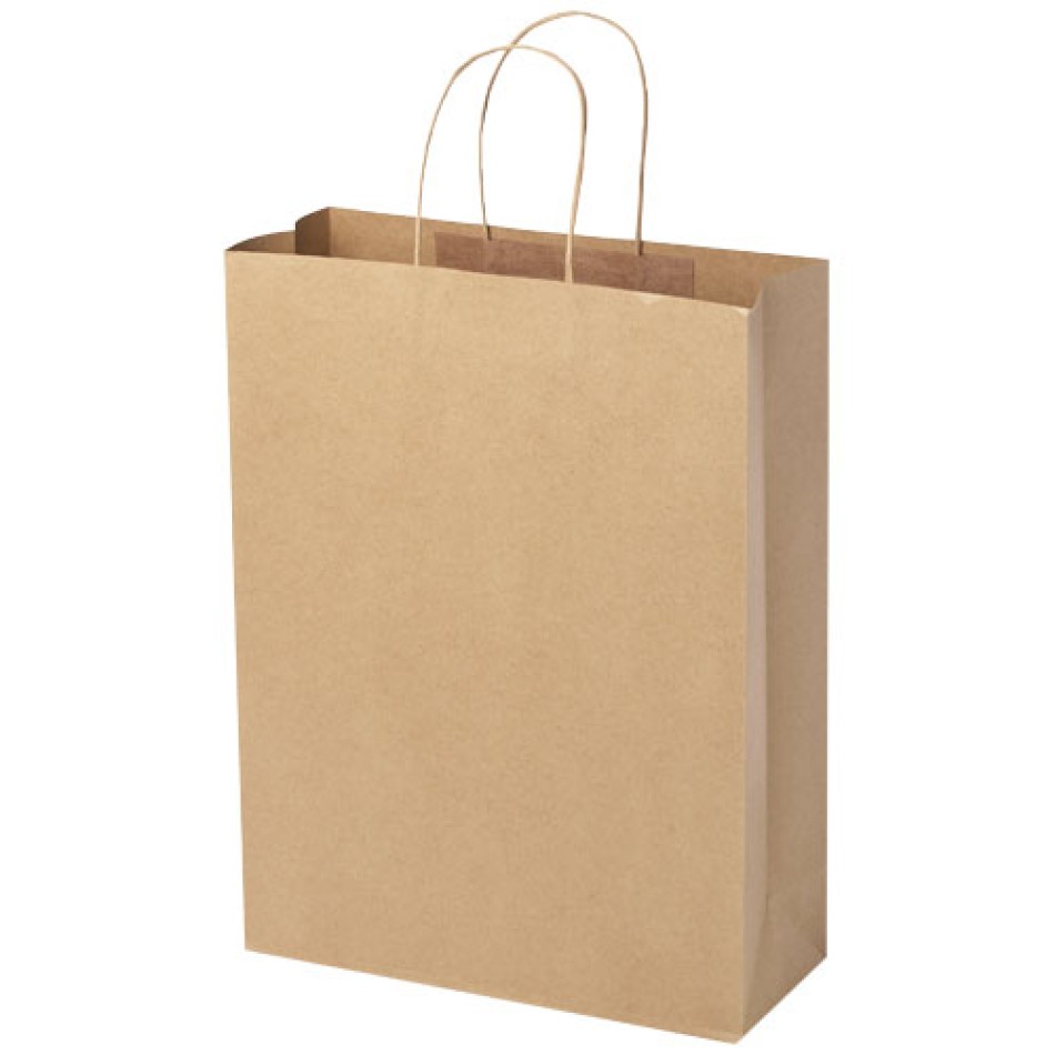 Shopper in carta Kraft da 120g/m2 con manici intrecciati - XXL Gadget.it