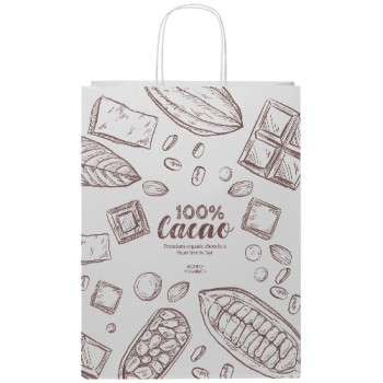 Shopper in carta Kraft da 120g/m2 con manici intrecciati - XXL Gadget.it