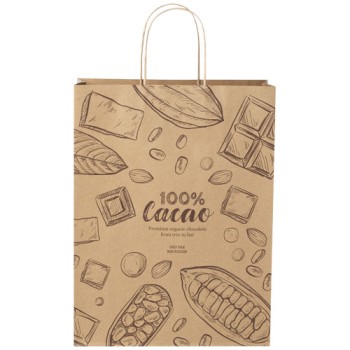 Shopper in carta Kraft da 120g/m2 con manici intrecciati - XXL Gadget.it