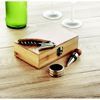 SONOMA - Set vino con scatola in bambu Gadget.it