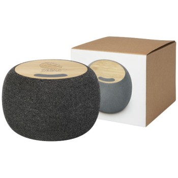 Speaker Bluetooth® con stazione di ricarica wireless in bambù/PET riciclato Ecofiber Gadget.it