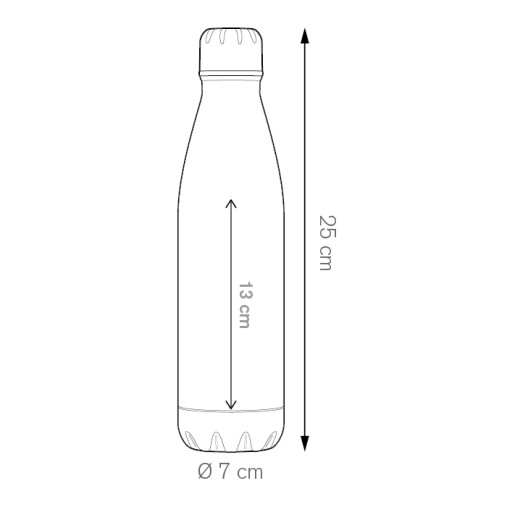 STEEL MAT BOTTLE 500 Gadget.it