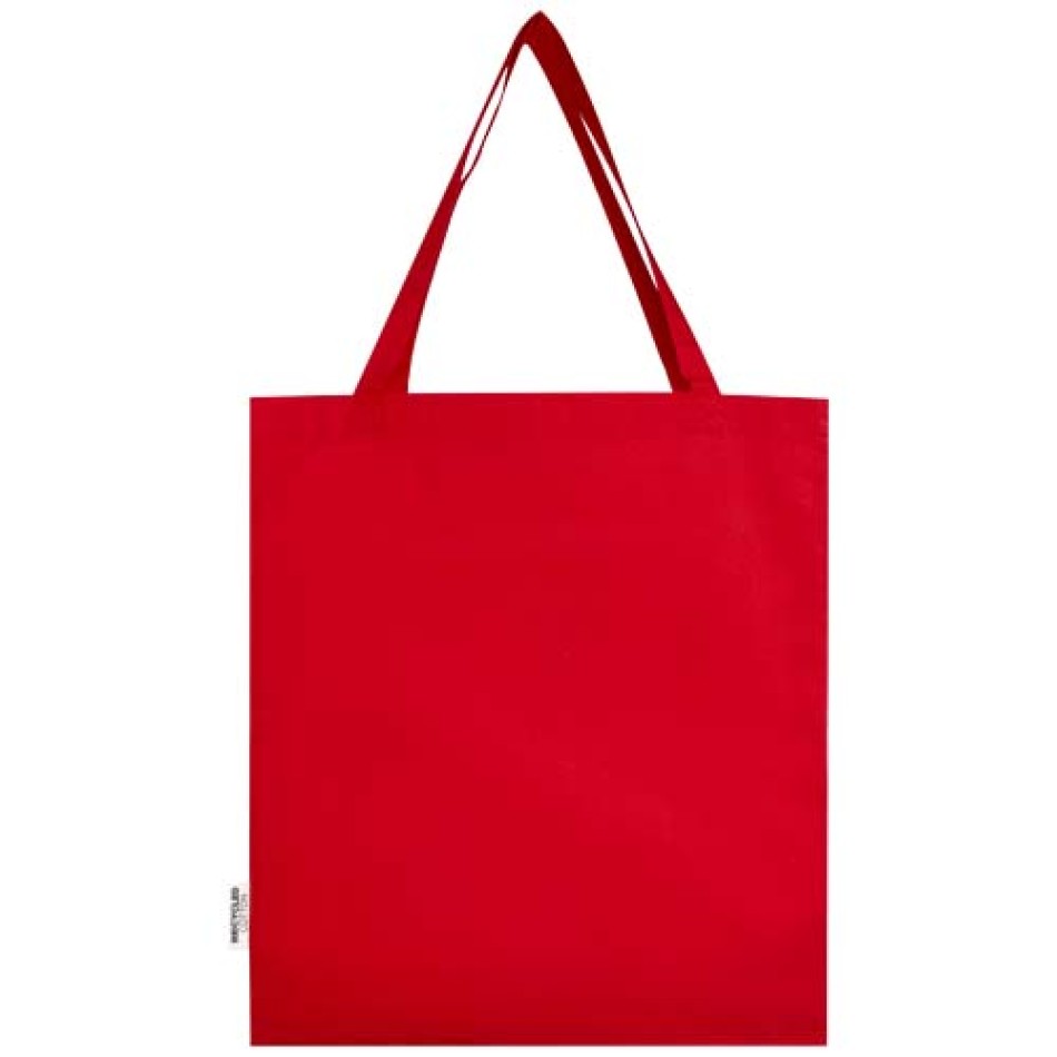 Tote bag a soffietto in cotone riciclato certificato GRS da 140 g/m² Madras Gadget.it