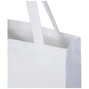 Tote bag a soffietto in cotone riciclato certificato GRS da 140 g/m² Madras Gadget.it