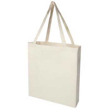 Tote bag a soffietto in cotone riciclato certificato GRS da 140 g/m² Madras Gadget.it