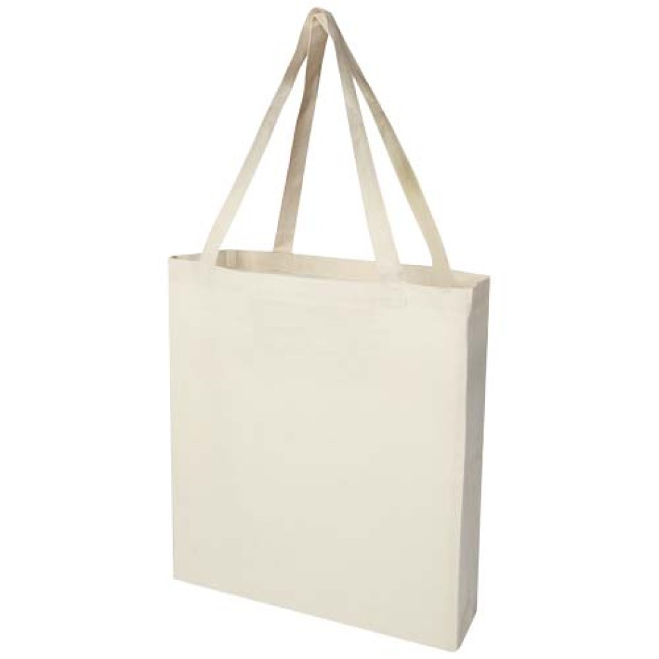 Tote bag a soffietto in cotone riciclato certificato GRS da 140 g/m² Madras Gadget.it