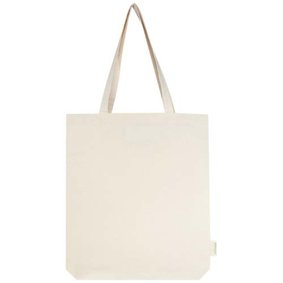 Tote bag con base ampia in tessuto biologico da 180 g/m² da 11 l Orissa Gadget.it