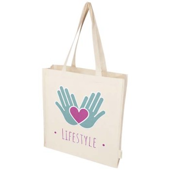 Tote bag con soffietto da 180 g/m² in tessuto biologico 14 l Orissa Gadget.it