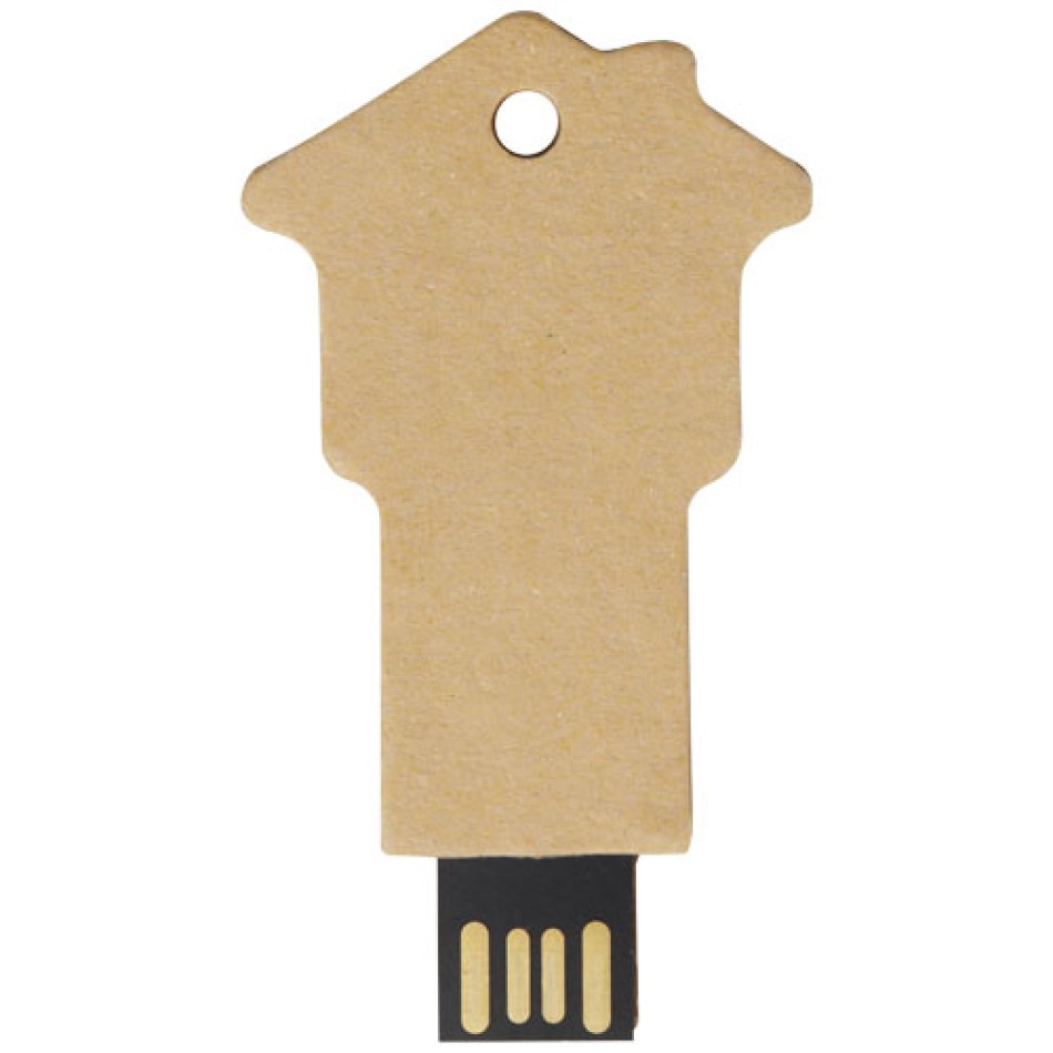 USB 2.0 in carta riciclata a forma di casa Gadget.it