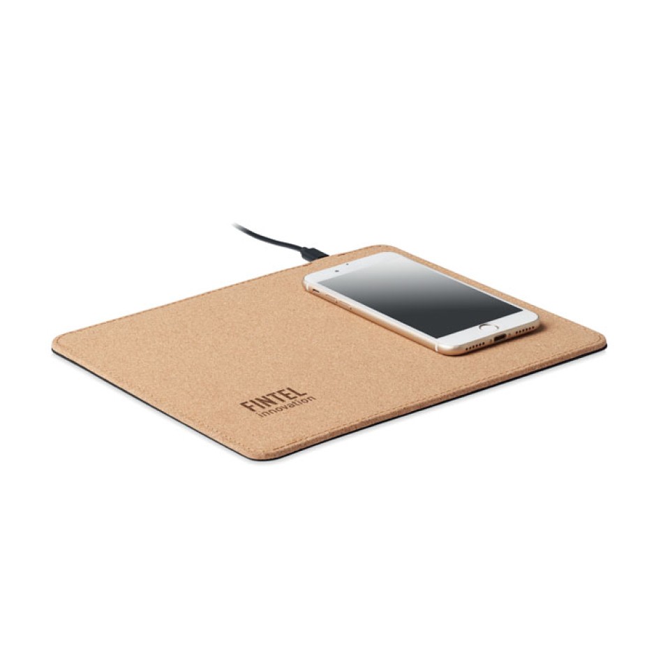 WIRELESS MATTY - Mouse pad in sughero 15W Gadget.it