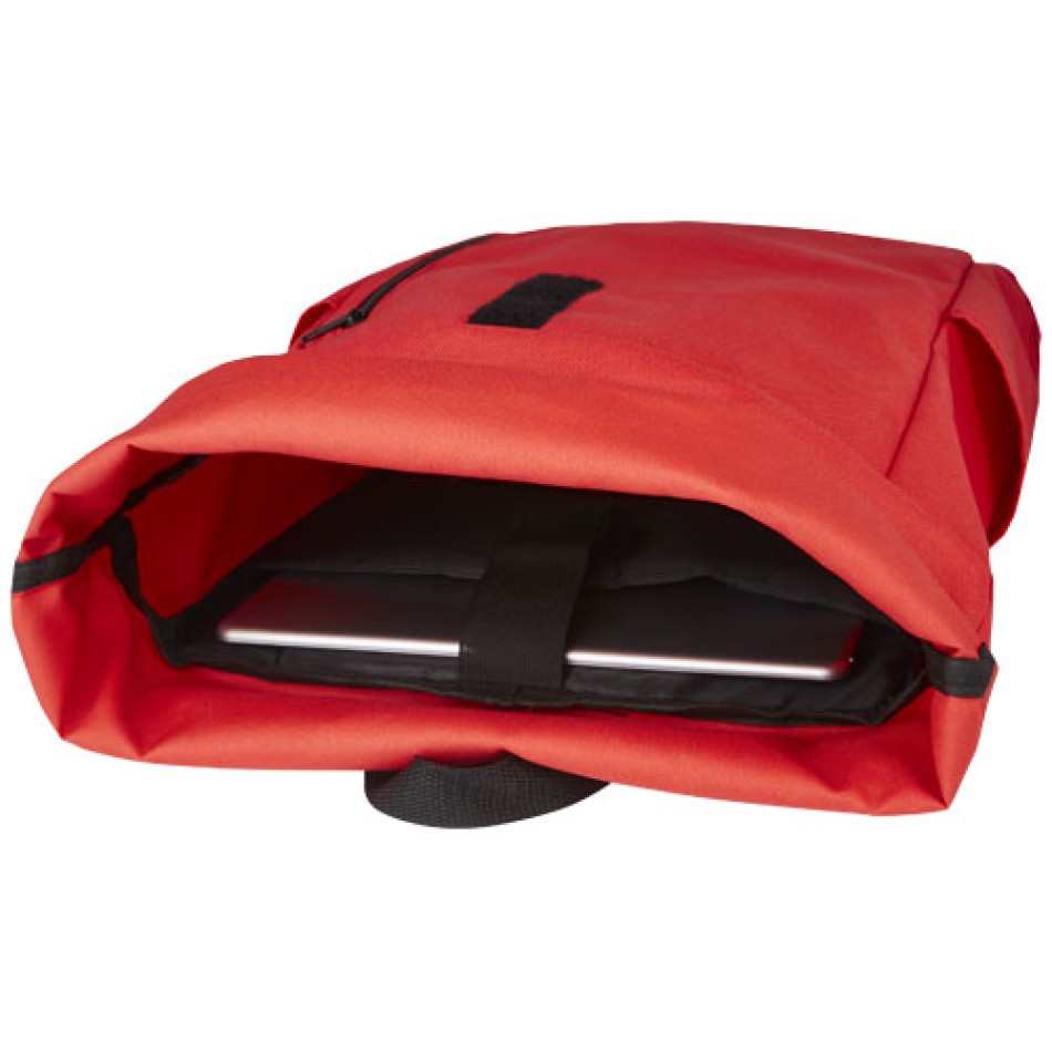 Zaino con chiusura arrotolabile per portatile da 15,6" in PET riciclato certificato GRS Byron 18L Gadget.it