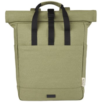 Zaino rolltop per portatile da 15" in canvas riciclato certificato GRS Joey - 15L Gadget.it