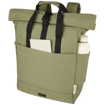 Zaino rolltop per portatile da 15" in canvas riciclato certificato GRS Joey - 15L Gadget.it