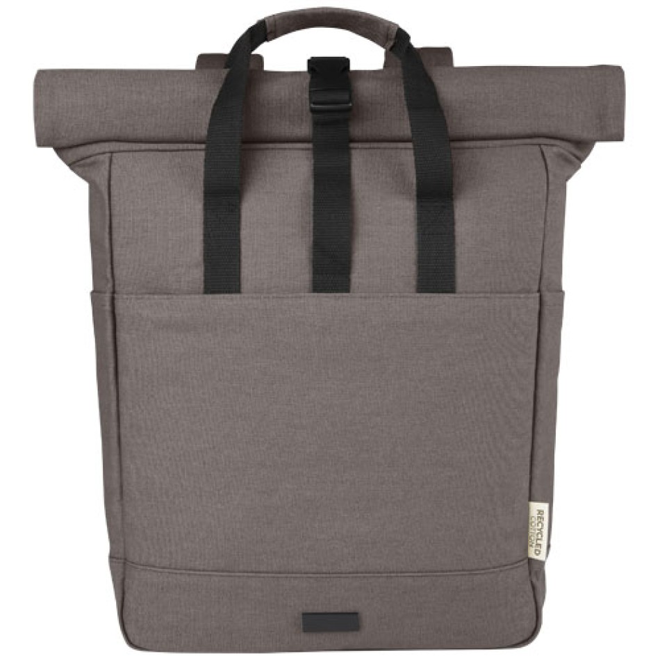 Zaino rolltop per portatile da 15" in canvas riciclato certificato GRS Joey - 15L Gadget.it