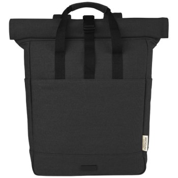 Zaino rolltop per portatile da 15" in canvas riciclato certificato GRS Joey - 15L Gadget.it