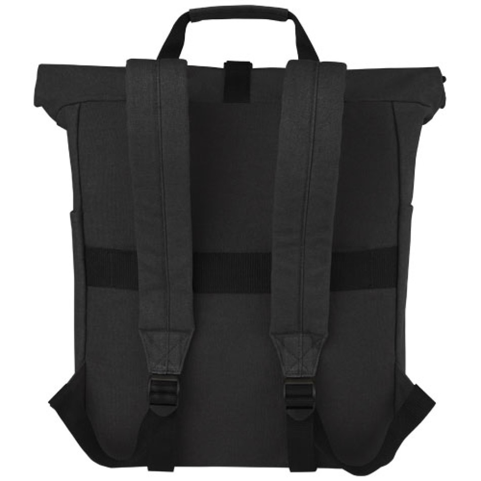 Zaino rolltop per portatile da 15" in canvas riciclato certificato GRS Joey - 15L Gadget.it